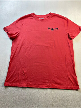 Salt Life Tuna Logo Short Sleeve T-Shirt Men's Red Tee XL